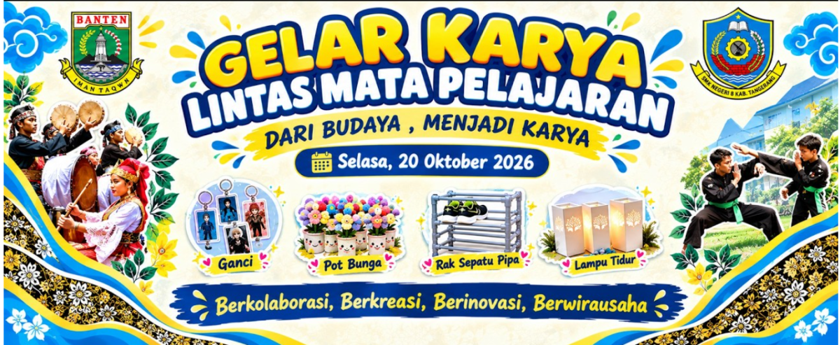 Gelar Karya Lintas Mata Pelajaran SMKN 8 Kabupaten Tangerang: "Dari Budaya, Menjadi Karya"