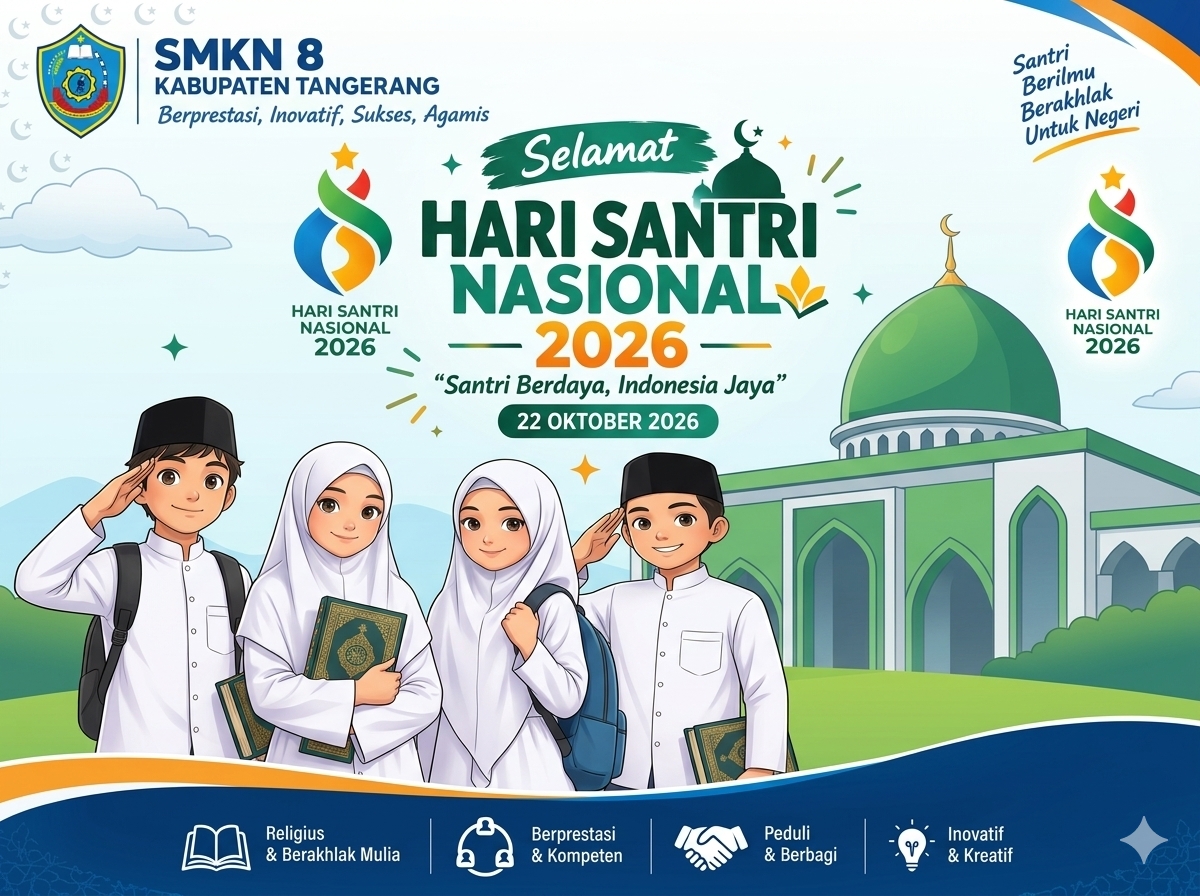 Peringati Hari Santri Nasional 2026, SMKN 8 Kabupaten Tangerang Perkuat Karakter Religius dan Berdaya Daya Saing Siswa/i